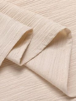 Beige 1950s Solid Stand Collar V-Neck Dress 7 Beige 1950s Solid Stand Collar V-Neck Dress -Candi Clothing Shop SCHL004080 4