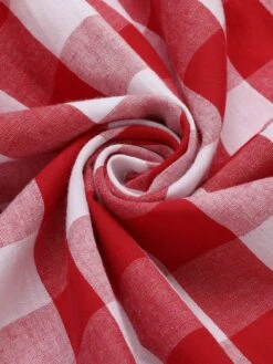 [Pre-Sale] Red 1950s Plaid Lace Bow Strap Dress -Candi Clothing Shop SCHL004164 6