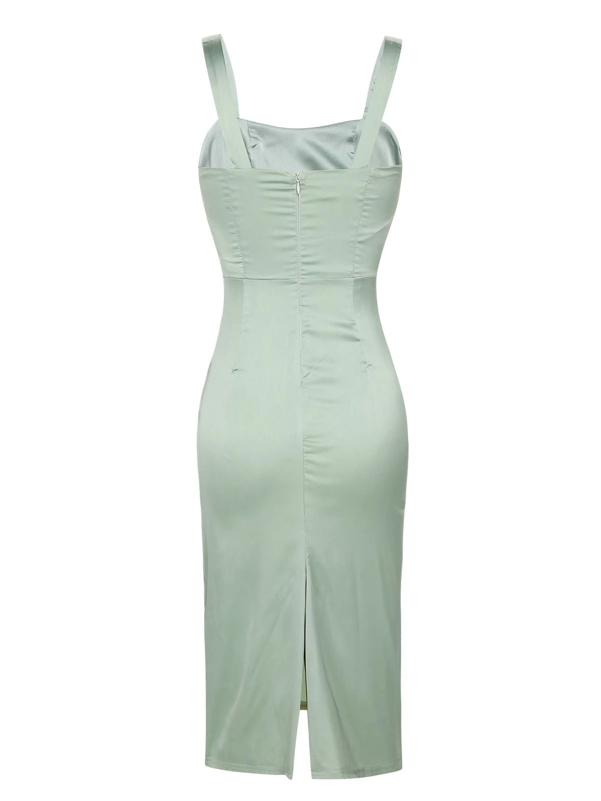 Bright Green 1960s Solid Wrinkle Dress 3 Bright Green 1960s Solid Wrinkle Dress - Image 3