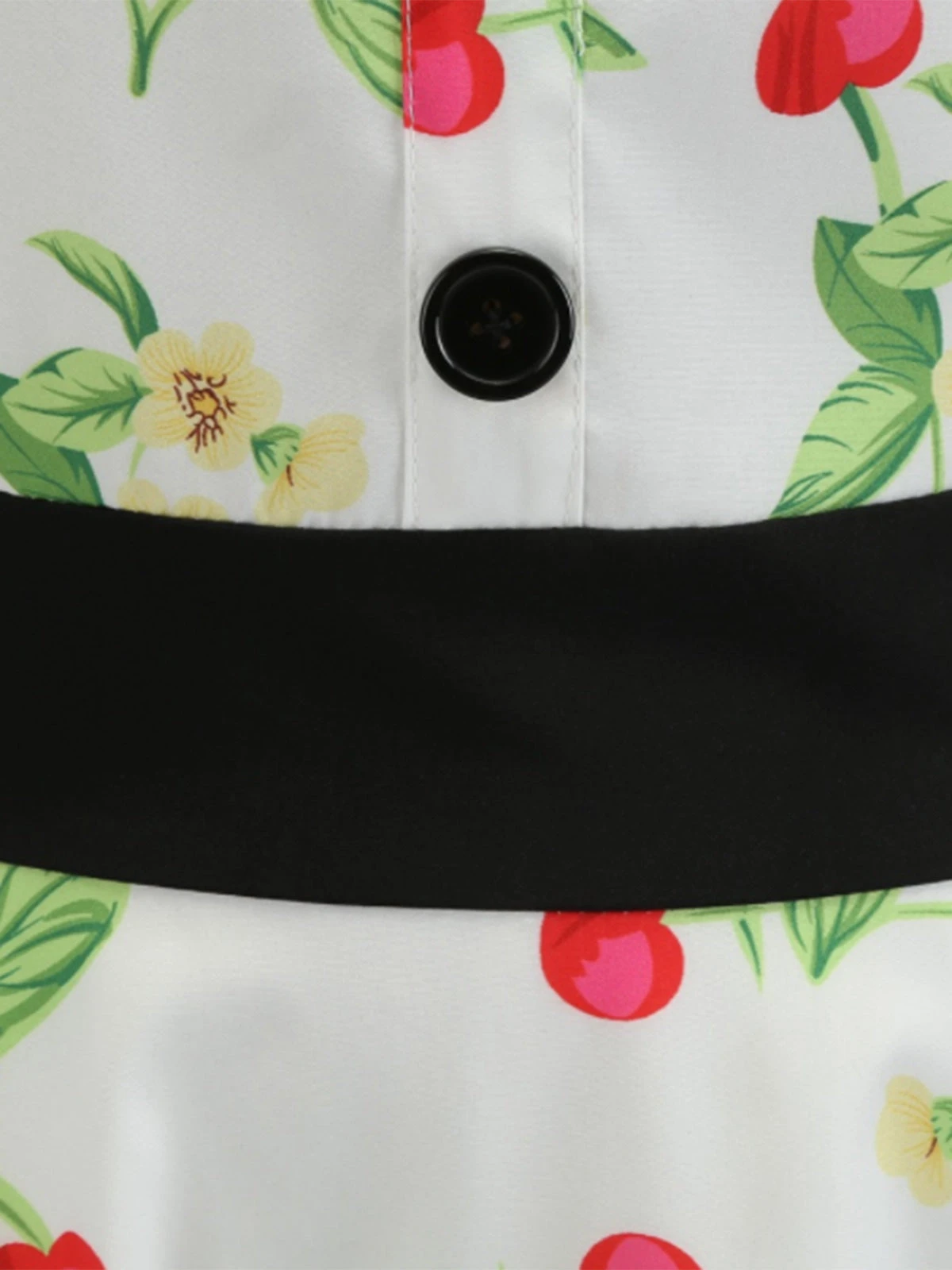 1950s Cherry Buttoned Sleeveless Dress 4 1950s Cherry Buttoned Sleeveless Dress - Image 4