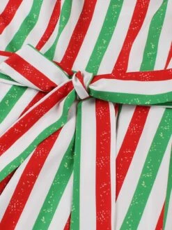 1950s Spaghetti Strap Stripes Color-Patchwork Dress -Candi Clothing Shop SCHL004402 PAT 3