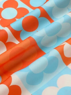 [Pre-Sale] Orange & Blue 1960s Floral Stand Collar Dress -Candi Clothing Shop SCHL004437 6