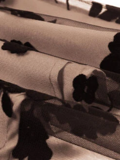 1950s Floral Flocked Mesh Swing Dress 10 1950s Floral Flocked Mesh Swing Dress -Candi Clothing Shop SCHL004467 7