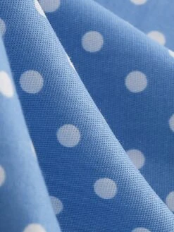 1950s Polka Dots Lace Up Halter Swing Dress 16 1950s Polka Dots Lace Up Halter Swing Dress -Candi Clothing Shop SCHL004485 1