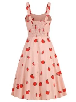 1950s Botanical Print Strap High Waist Dress 23 1950s Botanical Print Strap High Waist Dress -Candi Clothing Shop SCHL004488 4 635473e0 e1a9 42e0 aaea da56788fab0f