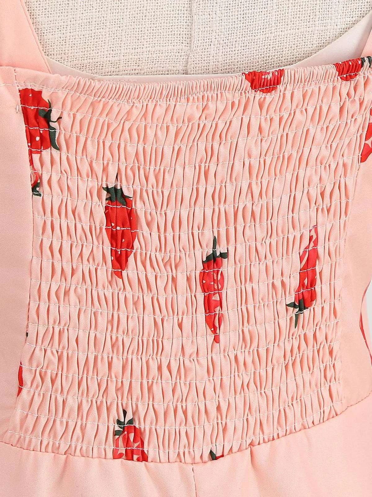 1950s Botanical Print Strap High Waist Dress 8 1950s Botanical Print Strap High Waist Dress - Image 8