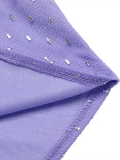 Purple 1960s Spaghetti Strap Fringe Dress -Candi Clothing Shop SCHL004565 4 compressed