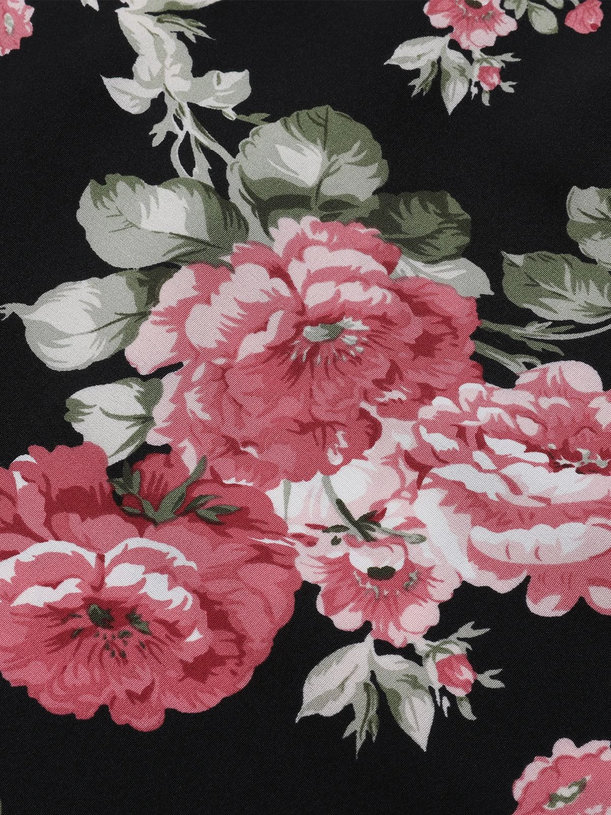 1950s Floral Bow Belt Vintage Dress 5 1950s Floral Bow Belt Vintage Dress - Image 5