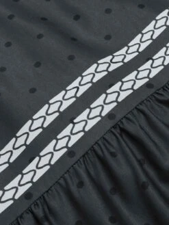 Gray 1940s Smocked Dots Moderate Maxi Dress -Candi Clothing Shop SCHL004634 4