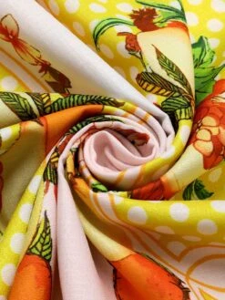 Multicolor 1940s Lemonis Print Midi Dress 8 Multicolor 1940s Lemonis Print Midi Dress -Candi Clothing Shop SCHL004665 4