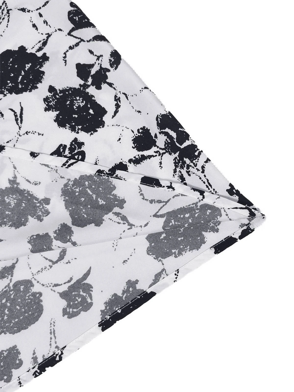 White 1950s Black Flowers Tie-Up Dress 3 White 1950s Black Flowers Tie-Up Dress - Image 3