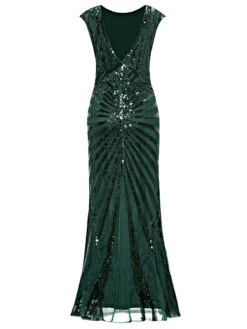 Green 1920s Sequin Art Deco Maxi Dress 13 Green 1920s Sequin Art Deco Maxi Dress -Candi Clothing Shop SCV000052 DG 3 dedc997c b3f6 443c a438 6e9a1aaf0150