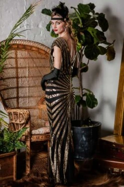 [US Warehouse] Gold 1920s Sequin Art Deco Maxi Dress -Candi Clothing Shop SCV000052 GO 4 bc7234a1 66ca 46c7 a4bb cd1491264c95