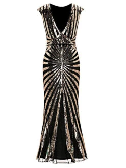 [US Warehouse] Gold 1920s Sequin Art Deco Maxi Dress -Candi Clothing Shop SCV000052 GO 7 4da8ee6d fb87 42e7 a5cd 9e2bb408fc6e