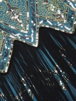 Lake Blue 1920s Beaded Fringed Dress 11 Lake Blue 1920s Beaded Fringed Dress -Candi Clothing Shop SCV000158 AQG 6