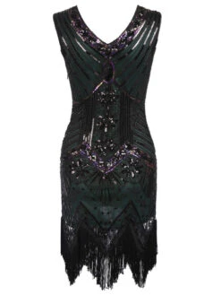 Plus Size 1920s Sequined Dress 28 Plus Size 1920s Sequined Dress -Candi Clothing Shop SCV000562 DG 2