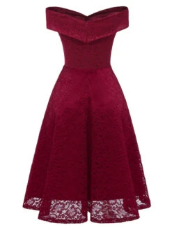 1950s Lace Floral Swing Dress 6 1950s Lace Floral Swing Dress -Candi Clothing Shop SCV000783 WR 3