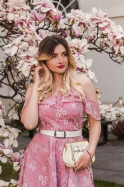 1950s Lace Cold Shoulder Ruffle Dress 30 1950s Lace Cold Shoulder Ruffle Dress -Candi Clothing Shop SCV000818 PP M 10