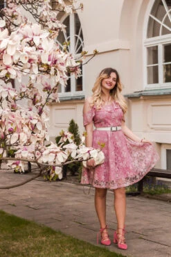 1950s Lace Cold Shoulder Ruffle Dress 28 1950s Lace Cold Shoulder Ruffle Dress -Candi Clothing Shop SCV000818 PP M 11