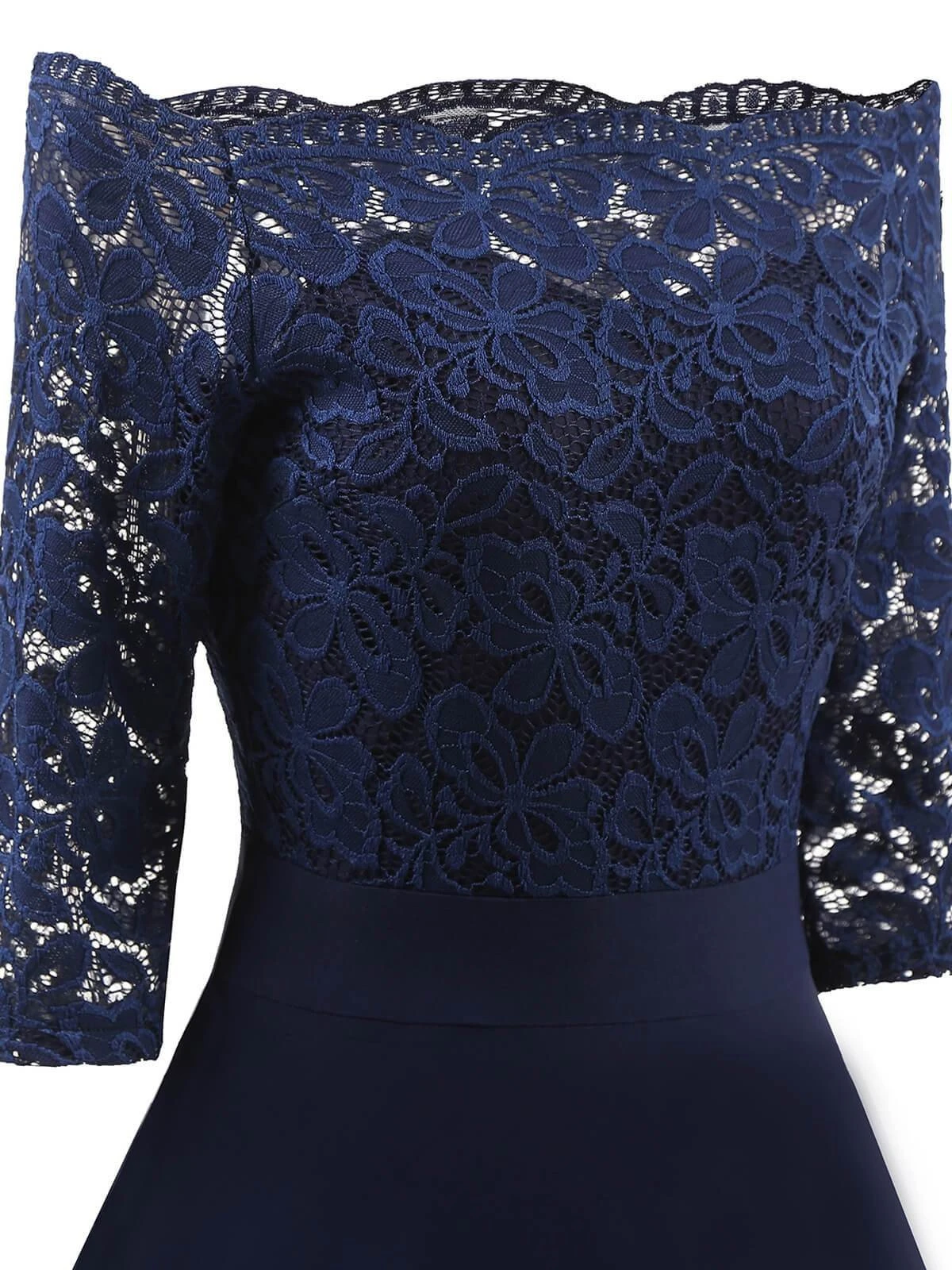 1950s Lace Off Shoulder Dress 10 1950s Lace Off Shoulder Dress - Image 10