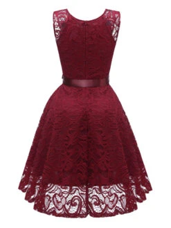 1950s Lace V Neck Bow Dress -Candi Clothing Shop SCV001129 WR 2 3656d6b1 1580 471e 840e 7e9f3e420884