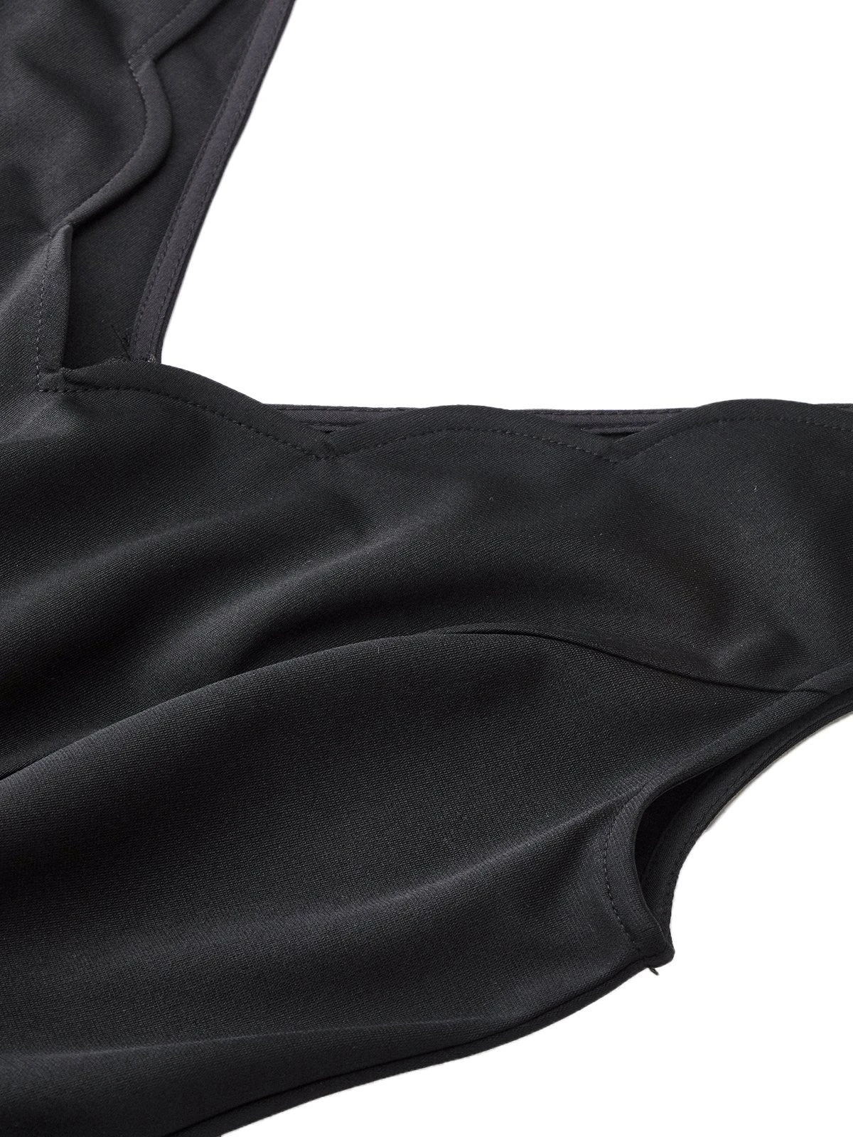 Black 1950s Striped Swing Dress 3 Black 1950s Striped Swing Dress - Image 3