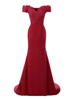 Vintage Chiffon Off Shoulder Maxi Dress 25 Vintage Chiffon Off Shoulder Maxi Dress -Candi Clothing Shop SCV001591 WR 1