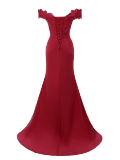 Vintage Chiffon Off Shoulder Maxi Dress 27 Vintage Chiffon Off Shoulder Maxi Dress -Candi Clothing Shop SCV001591 WR 3