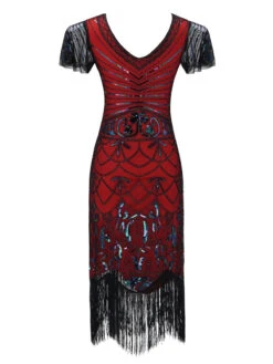 1920s Fringed Flapper Gatsby Dress -Candi Clothing Shop SCV001593 WR 3