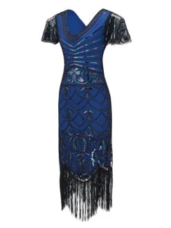 1920s Fringed Flapper Gatsby Dress -Candi Clothing Shop SCV001600 SKB 2