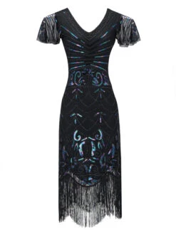 1920s Fringed Flapper Gatsby Dress -Candi Clothing Shop SCV001601 B 1