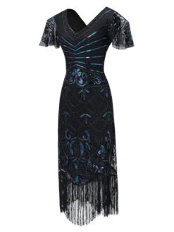 1920s Fringed Flapper Gatsby Dress -Candi Clothing Shop SCV001601 B 3