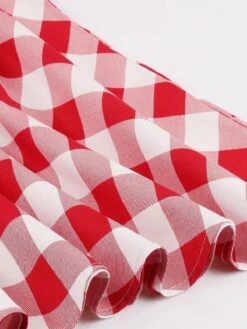 Red White 1950s Pockets Plaid Dress -Candi Clothing Shop SCV001859 7 10c5743a 8c1a 404d 811a c6bfddce0ac8