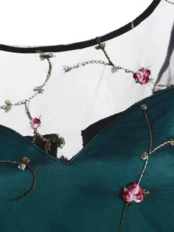 1950s Mesh Hi-Lo Back Lace Up Dress -Candi Clothing Shop SCV002271 PAT1 4