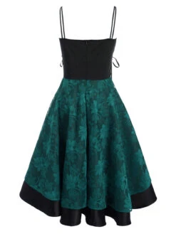 1980s Floral Lace Patchwork Strap Dress 17 1980s Floral Lace Patchwork Strap Dress -Candi Clothing Shop SCV002580 BUG 5