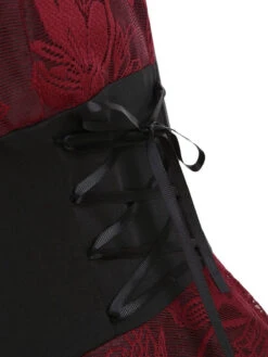 1980s Floral Lace Patchwork Strap Dress 16 1980s Floral Lace Patchwork Strap Dress -Candi Clothing Shop SCV002580 WR 6