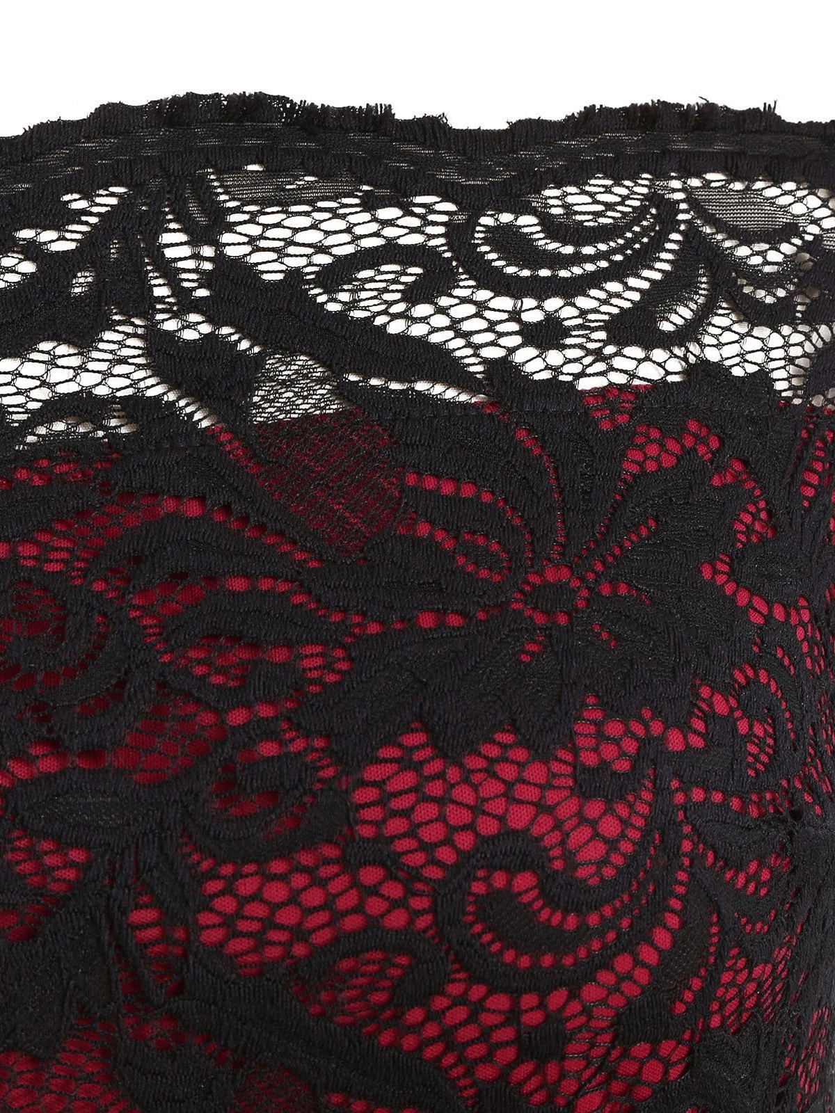 1950s Off Shoulder Lace Swing Dress 3 1950s Off Shoulder Lace Swing Dress - Image 3