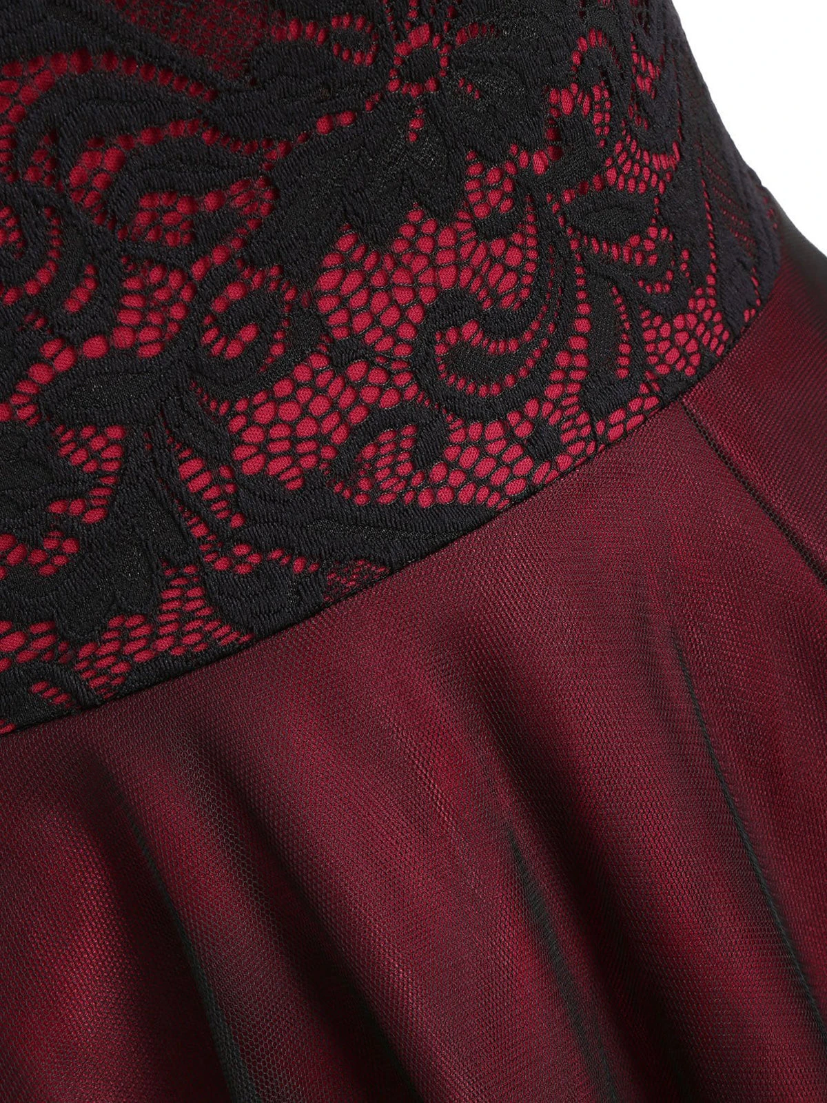 1950s Off Shoulder Lace Swing Dress 4 1950s Off Shoulder Lace Swing Dress - Image 4