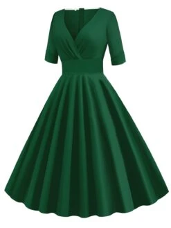 1950s Solid Sweetheart Fold Swing Dress 25 1950s Solid Sweetheart Fold Swing Dress -Candi Clothing Shop SCV003300 DG 3 2c67a523 db24 46f2 9ee6 a084de521672