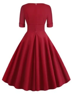 1950s Solid Sweetheart Fold Swing Dress 20 1950s Solid Sweetheart Fold Swing Dress -Candi Clothing Shop SCV003300 WR 4 341b2206 e208 433e ae24 7918f828179b