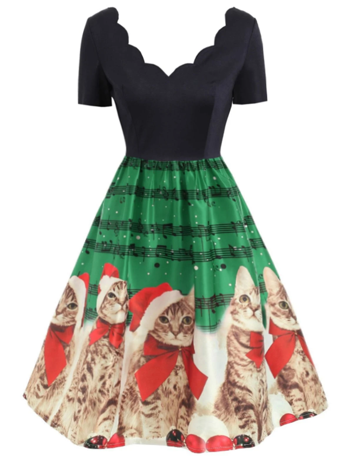 1950s Christmas Kitty Swing Dress 7 1950s Christmas Kitty Swing Dress - Image 7