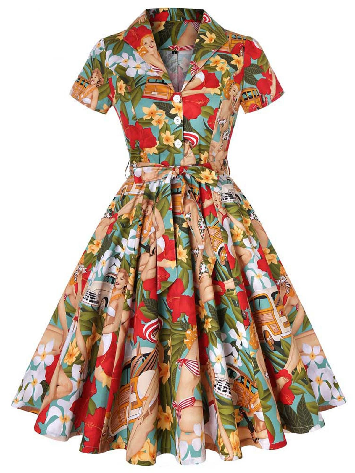 1950s Bikini Girls Swing Dress 2 1950s Bikini Girls Swing Dress - Image 2