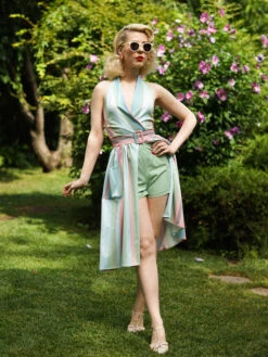 Rainbow 1950s Stripe Pocket Swing Dress 14 Rainbow 1950s Stripe Pocket Swing Dress -Candi Clothing Shop SCV005122 PAT1 S 2