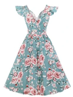 1950s Floral Flare Sleeve Swing Dress 20 1950s Floral Flare Sleeve Swing Dress -Candi Clothing Shop SCV005177 PAT3 2 6aedb216 442d 4815 80e8 3c4d4a3e48d2