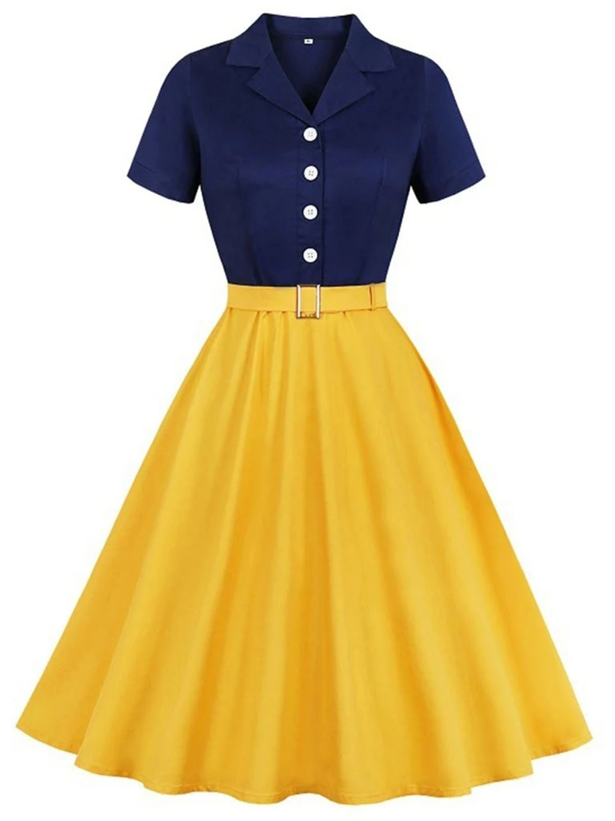Snow White Style Button 1950s Dress 1 Snow White Style Button 1950s Dress