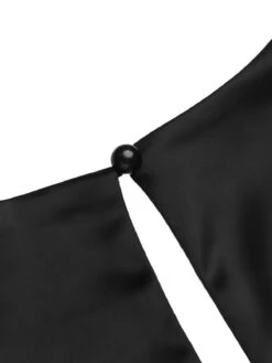 Black 1960s Patchwork Fishtail Bodycon Dress 12 Black 1960s Patchwork Fishtail Bodycon Dress -Candi Clothing Shop SCV007837 B 5