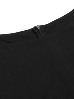 Black 1950s Polka Dot Swing Vintage Dress 14 Black 1950s Polka Dot Swing Vintage Dress -Candi Clothing Shop SCV008242 4 compressed