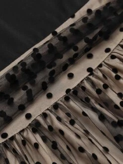 Black 1950s Polka Dot Swing Vintage Dress 15 Black 1950s Polka Dot Swing Vintage Dress -Candi Clothing Shop SCV008242 5 compressed