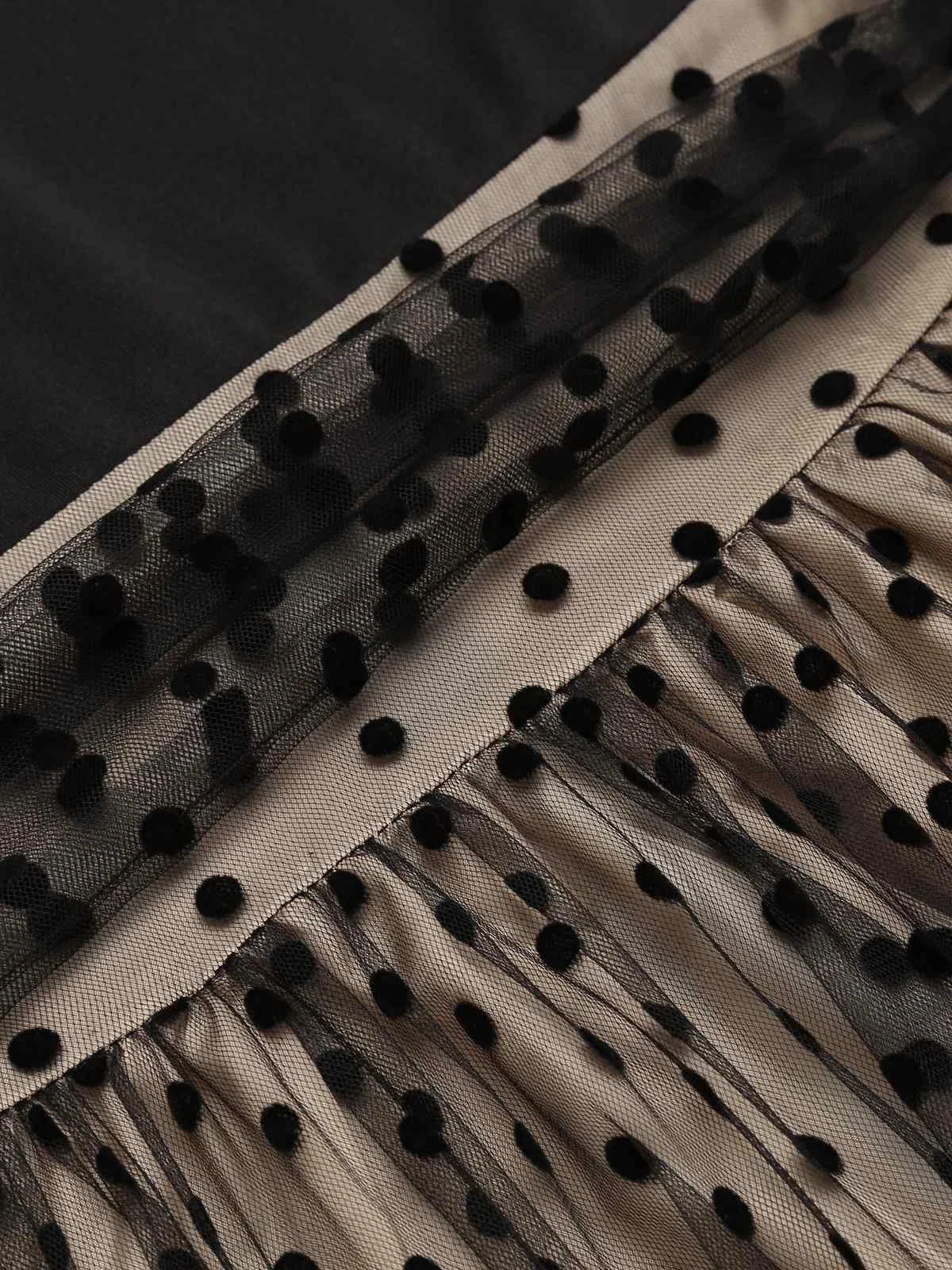 Black 1950s Polka Dot Swing Vintage Dress 6 Black 1950s Polka Dot Swing Vintage Dress - Image 6