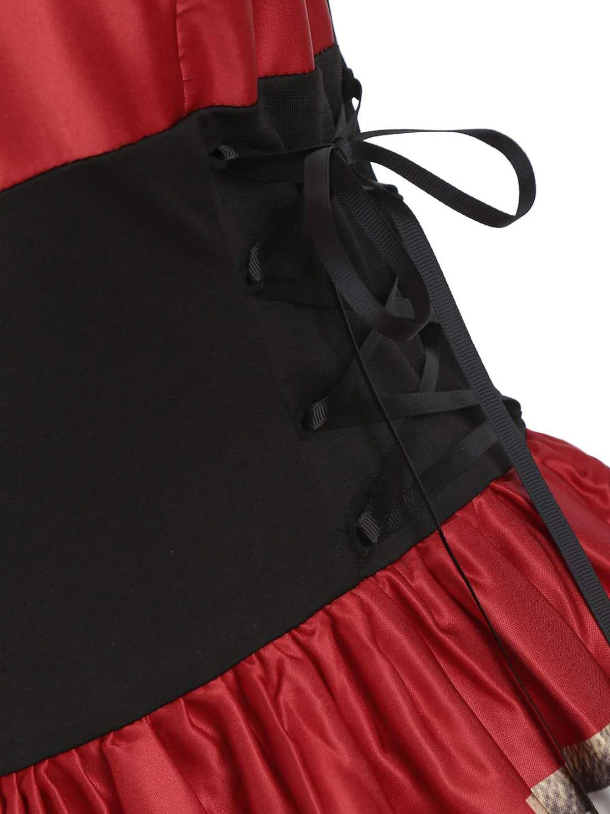 Red 1950s Strap Poker Costume Dress 4 Red 1950s Strap Poker Costume Dress - Image 4